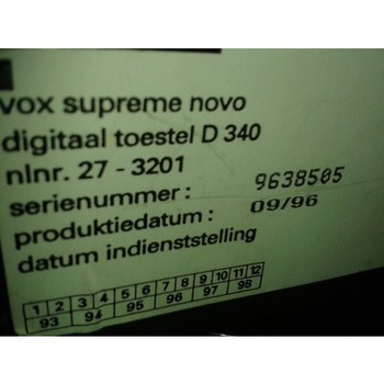 5 systeemtoestellen Vox Supreme Novo